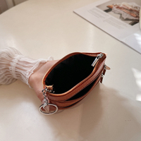 Dompet Mini Fashion Wanita dengan Ritsleting, Tempat Kartu Kecil, Liontin, Dompet Koin Unik, Tas Hadiah