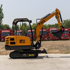 รถขุดไฮดรอลิกอเนกประสงค์จีน รุ่น HT22 ดีไซน์ใหม่ พร้อมหัวเจาะแบบ Thumb Auger สำหรับพื้นที่เกษตรกรรม - Product Image 3