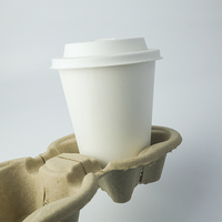 Support de tasse à 1 compartiment interchangeable, support de tasse à 2 compartiments détachable, support de tasse en papier écologique, recyclable