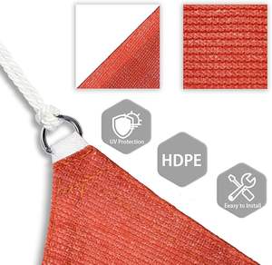 100% Nouveau, HDPE haute densité, 4x5M, 160gsm, rectangulaire, pare-soleil résistant aux UV, imperméable, pour extérieur, patio, jardin, balcon, cour - Product Image 6