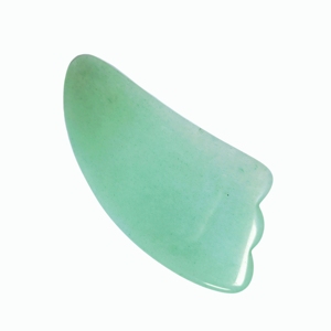 Tabla Gua Sha de Aventurina Verde Natural en Forma de Cuerno Pequeño para Contorno Facial y Masaje de Raspado de Puntos de Acupuntura Corporal - Product Image 4