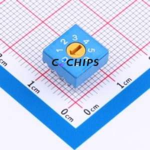 BER-08-1YB(thin) Rotary Encoder Switch Through hole Component (THT) Switch 8 Through Hole True Code - Product Image 1