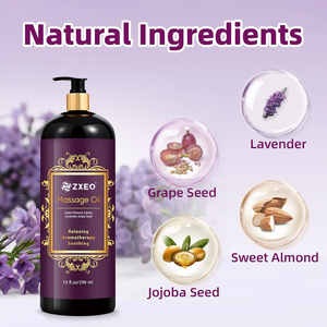 <span class=keywords><strong>Huile</strong></span> <span class=keywords><strong>de</strong></span> massage relaxante à la lavande pour massage avec des huiles <span class=keywords><strong>de</strong></span> pépins <span class=keywords><strong>de</strong></span> raisin, <span class=keywords><strong>d</strong></span>'amandes douces et <span class=keywords><strong>de</strong></span> jojoba, huiles <span class=keywords><strong>de</strong></span> qualité spa pour apaiser et calmer - Product Image 2