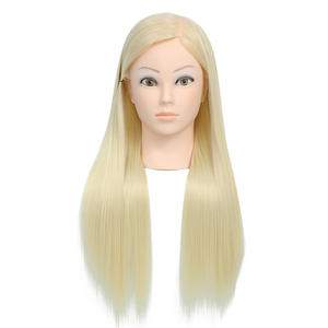 Cabeza <span class=keywords><strong>de</strong></span> Maniquí <span class=keywords><strong>de</strong></span> Peluquería Profesional <span class=keywords><strong>de</strong></span> 35 cm, Cabello Real para Prácticas <span class=keywords><strong>de</strong></span> Salón, Entrenamiento <span class=keywords><strong>de</strong></span> Peinado, Trenzado, Maquillaje y Modelado - Product Image 3
