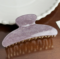 Pince à cheveux colorée en acétate, faite à la main, mignonne, simple et polyvalente, pour chignon, type pince requin, accessoire capillaire