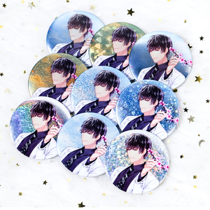 Tùy Chỉnh Pin Huy Hiệu Nút Vograce Tinplate Glitter Holographic Huy Hiệu Kim Loại Tin Huy Hiệu Nút - Product Image 1