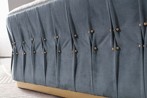 Tabouret de <span class=keywords><strong>lit</strong></span> italien léger de luxe en acier inoxydable en cuir <span class=keywords><strong>banc</strong></span> de canapé simple tabouret à langer <span class=keywords><strong>devant</strong></span> le <span class=keywords><strong>lit</strong></span> - Product Image 6