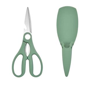 1 Pc <span class=keywords><strong>Ciseaux</strong></span> de cuisine ultra-affûtés robustes avec support magnétique pour réfrigérateur, en acier inoxydable, casse-noix et ouvre-bouteille - Product Image 1