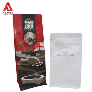 Logo personnalisé refermable en plastique/poly/mylar boîte/fond carré sac de poche <span class=keywords><strong>pour</strong></span> le thé de café moulus emballage - Product Image 4
