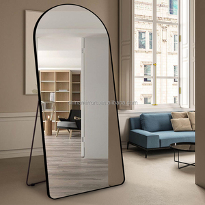 <span class=keywords><strong>Miroir</strong></span> de sol debout fait à la main de grande longueur de <span class=keywords><strong>pied</strong></span> en forme de rectangle en verre d'arc de taille standard - Product Image 6