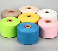 OE Wholesale Eco Friendly Open End Low Twist Recycled Cotton Blended Carded Yarn Ne0.5s-Ne30s 30 Colors for Knitting
