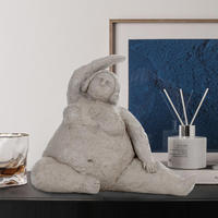 Offre Spéciale résine maison bureau Sculpture grosses femmes Figure dame Figurines Sexy Figurine Statue pour la décoration de la maison
