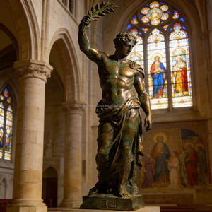 Statua di <span class=keywords><strong>Apollo</strong></span> in Bronzo su Larga Scala Personalizzata, <span class=keywords><strong>Scultura</strong></span> Paesaggistica per Esterni per Progetti di Chiese e Giardini - Product Image 3