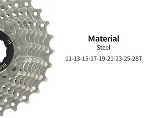 Ventas directas de fábrica 9 Speed <span class=keywords><strong>Cassette</strong></span> rueda libre piñón Bicicletas de <span class=keywords><strong>carretera</strong></span> y montaña rueda libre 11-28T - Product Image 3