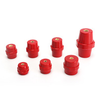 Isolateur hexagonal de la série SM, rouge, pour support électrique de barre omnibus