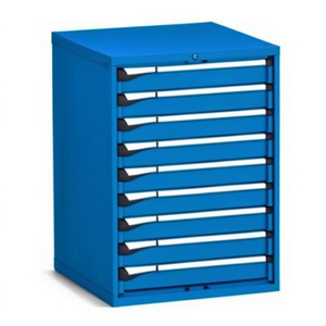 Fami Master Key Comfort <b>Drawer</b> Cabinet 9 <b>Drawers</b> 714x726x1000 Mm Blue Ral5012 <b>Tool</b> Storage - Product Image 2