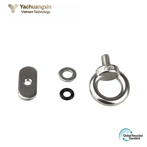 316 Stainless Steel Polished Finish <b>Hardware</b> Fastener Slide Rail Track Locking Ring for Kayak RV Tent Canoe Bag - Product Image 5