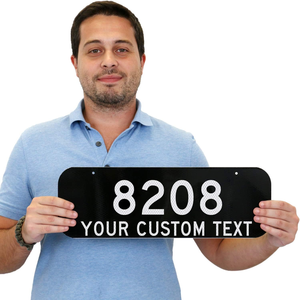 Özelleştirilmiş SmartSign ev numaranızı ve metninizi ekleyin özel adres işareti 3m elmas sınıfı yansıtıcı alüminyum - Product Image 1