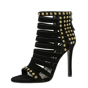 Sexy Rivets Studded 2025 Women Zip Shoes Summer Designer Retro Hollow Ankle <b>Boots</b> - Product Image 1