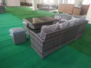 Bộ Sofa Mây Liễu Gai Ngoài Trời, Bộ Sofa 3 Món Đồ Nội Thất Sân Vườn Có Thể Điều Chỉnh - Product Image 4