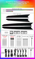 Kit d'éclairage d'ambiance LED pour l'intérieur de voiture Symphony, pour Volkswagen VW T-Roc 2018-2024, accessoires de décoration