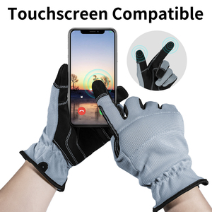 Gants de travail antidérapants en microfibre résistants aux coupures, compatibles écrans tactiles, noirs, pour jardinage et sécurité des conducteurs, résistants à l'usure, pour hommes - Product Image 4