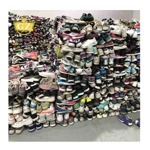 광저우 인기 사용 옷 영국, 재료 개발 도시 45 Kg 100 Kg 사용 신발 베일