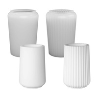Moule en silicone DIY pour vase à rayures lisses et simples, modèle D6488 D6498, pour projets de moulage décoratifs