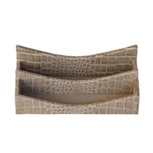 Qatar Luxe Marron et Or PU Cuir Bureau Papeterie Cadeau Ensemble 6pcs En Cuir Bureau Accessoire En Cuir Organisateur De Bureau - Product Image 3