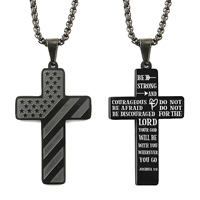 Collier pendentif croix chrétienne religieuse en acier inoxydable plaqué or avec chaîne à maillons pour enfants, femmes, hommes, unisexe, anniversaire