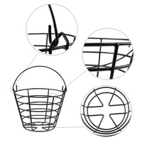Panier à balles de golf en métal avec poignée, capacité de 100 balles, seau de rangement antirouille pour le practice et le parcours de golf