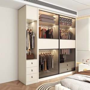 Muebles de Dormitorio Modernos Personalizados, Armario de Madera con Espejo, Vestidor, Organización de Almacenamiento, Villa Ecológica - Product Image 4