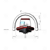 Abri gonflable pour bateau Couverture flottante étanche et tente de stockage Accessoires gonflables pour bateaux de garage pour projets aquatiques