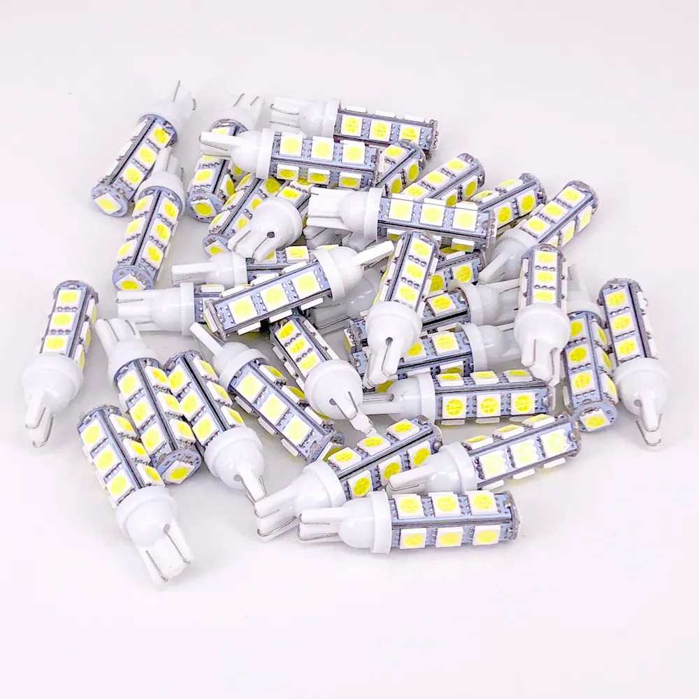 W5W T10 5050 13SMD Led Wedge Bulb DC 12V Auto License Plate Indicator Lights
