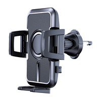 Support universel pour téléphone à fixation sur grille d'aération de voiture, avec pince à maintien robuste, bras long réglable, support solide et durable pour tous les téléphones mobiles, fixation pour voiture
