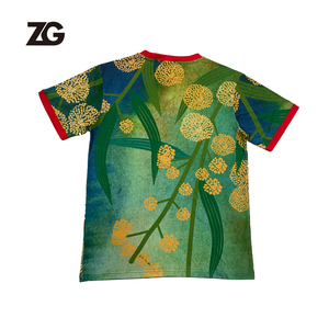 Aangepaste Ronde Hals Imitatie Katoenen T-Shirt Korte Mouw Grafische Print T-Shirt - Product Image 2