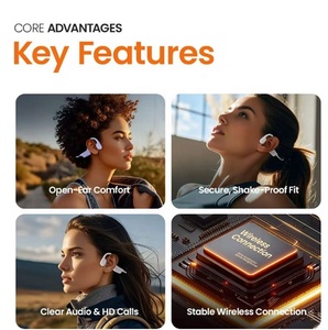 <span class=keywords><strong>ALOVA</strong></span> Auriculares de Conducción Ósea 5.2 con Indicador LED, Resistentes al Agua IPX5, 10-15 Horas de Duración de Batería para Entrenamiento Deportivo - Product Image 4