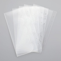 FB TK vente chaude A6 taille Agenda planificateur couvre les fentes pour cartes en PVC Transparent 6 anneaux dossiers de fichiers avec matériau métallique
