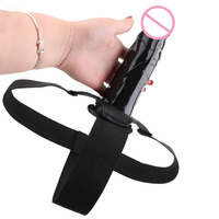 En gros Godemiché Strapon Réaliste en Silicone Portatif pour Femme, Jouet Sexuel Lesbien pour Couple, Godemiché Creux Géant avec Ceinture