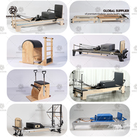 Equipo de Fitness a Precio de Mayoreo, Reformer de Pilates Profesional Comercial de Madera de Arce de Alta Estabilidad