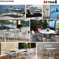 Nouvelles tables rondes en stratifié compact HPL élevé pour la maison et les affaires