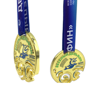 Trofeo de Carrera Personalizado Profesional, Premio de Aleación de Zinc en Blanco, Medallas 3D para Maratón