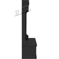 Arbre de hall avec banc et rangement pour chaussures Banc d'entrée polyvalent avec porte-manteau 4 crochets doubles Étagères ouvertes et 2 portes