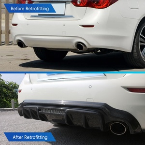 2014-2017 Car Modification Upgrade Competitive Version Wet Carbon Fiber <b>Body</b> <b>Kit</b> Front Rear Lip Side Skirt for <b>Infiniti</b> <b>Q50</b> - Product Image 3