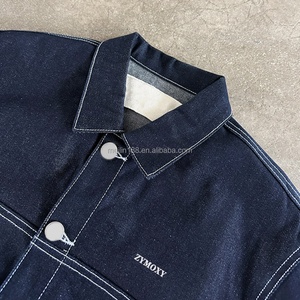 Custom Service Casual Fit Wear 100% Cotton <b>Blank</b> Jeans Denim Jackets for Men High Quality Heavy <b>Weight</b> <b>Blank</b> Design Denim Jacket - Product Image 3