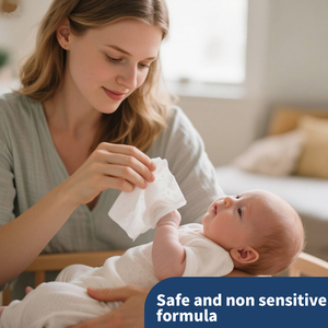 純粋な水で作られたOEMプライベートラベルのベビーワイプ、安全、無香料、アルコールフリー、敏感肌に適しています - Product Image 5