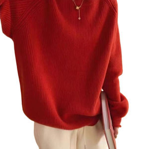 เสื้อสเวตเตอร์คอวีแขนยาวแฟชั่นสำหรับผู้หญิง สไตล์ลำลอง ใส่สบาย เหมาะสำหรับฤดูใบไม้ร่วงและฤดูหนาว รุ่นใหม่ล่าสุด - Product Image 1