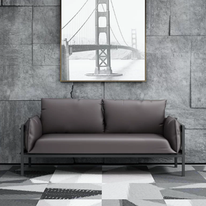 Nuevo Sofá Moderno de Cuero para Oficina, Recepción, Sala de Espera, Sala de Visitas, Sofás Artísticos Minimalistas Chinos para Negocios - Product Image 2