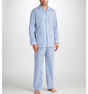 <span class=keywords><strong>Pigiama</strong></span> da <span class=keywords><strong>uomo</strong></span> comodo in tessuto traspirante tinto <span class=keywords><strong>a</strong></span> tutta lunghezza aperto con motivo <span class=keywords><strong>a</strong></span> <span class=keywords><strong>righe</strong></span> per la primavera autunno inverno - Product Image 2