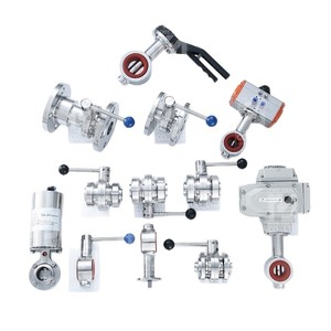 Vanne papillon électrique sanitaire à fixation rapide de type pince, en acier inoxydable, de qualité alimentaire - Product Image 1